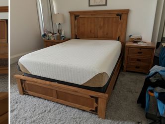 Queen size wooden bed frame