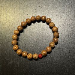 Buddhist Mala Wood Beads Bracelet