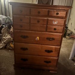 Brown Solid Wood Dresser 