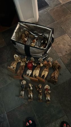 15 Handmade paper mache figures