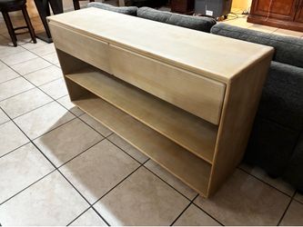 All Natural solid Wood Stand, Entryway Table Coffee Bar,