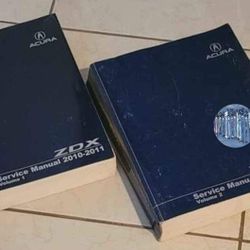 2010/11 used - like new - Acura ZDX 2 volume set original Factory Service Shop Manuals  Holmdel NJ. 