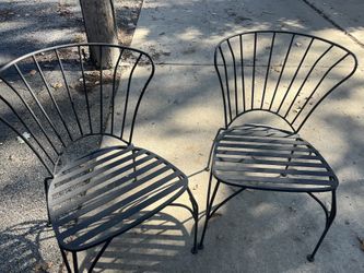 Pair of Wrought Iron Bistro Chairs