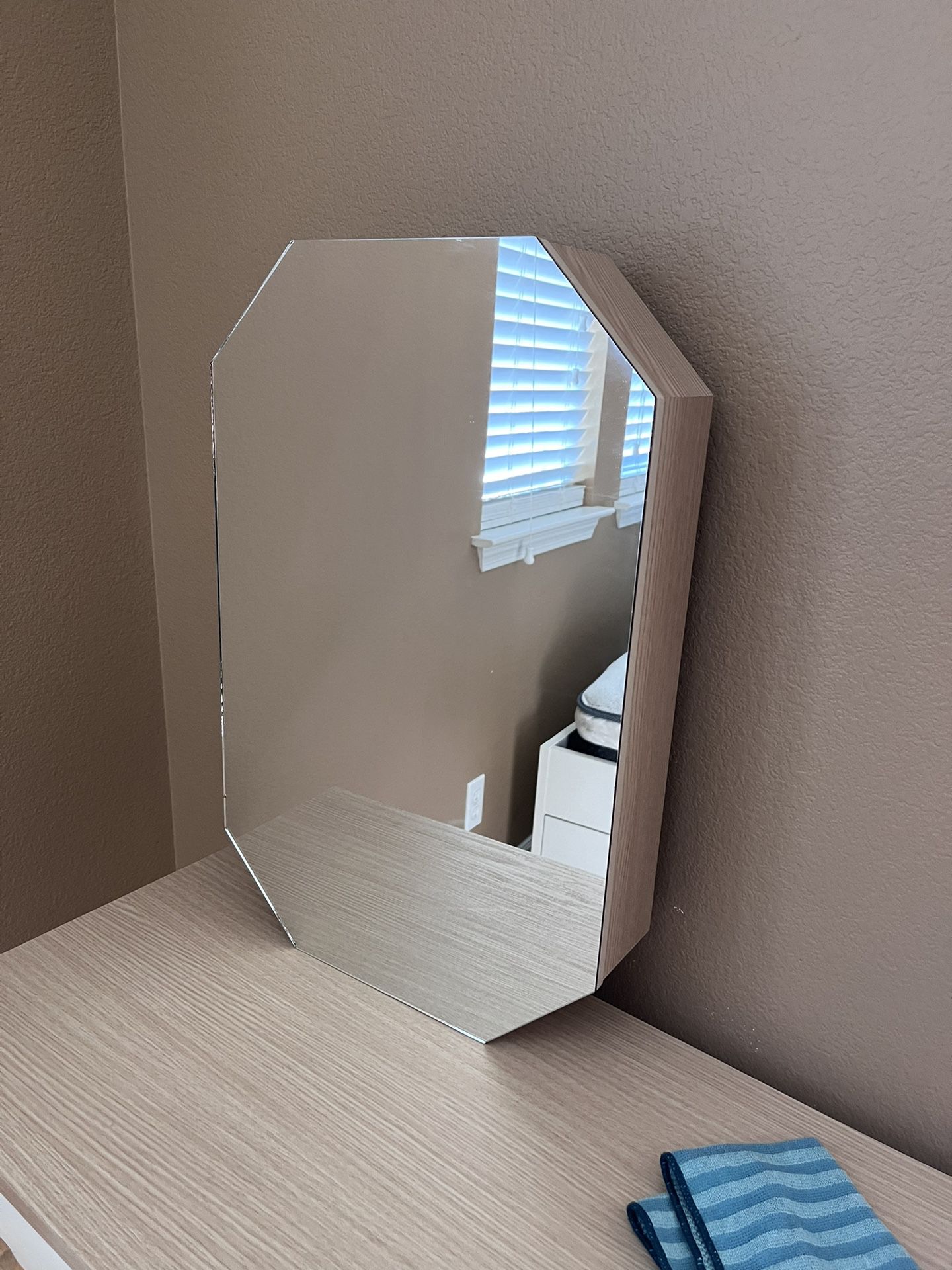 Large mirror with jewelry box