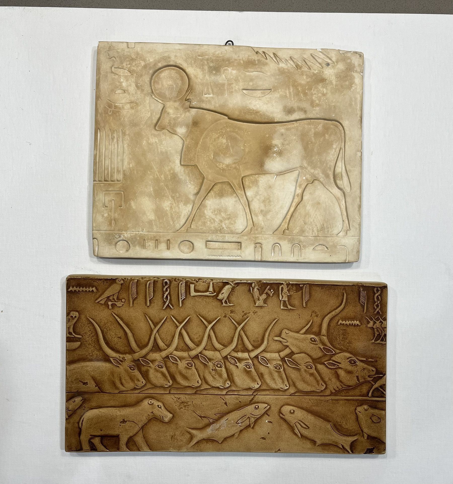 2 Egyptian Plaster Relief, Plaques