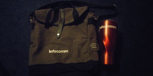 Field&Co. Infocomm canvas bag with Infocomm steel tumbler