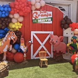 Balloon Decor,barn Door,backdrop,marquee Number