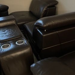 Power Leather Sectional 