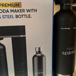 Brand New Sparkli FIZZIT Sparkling Soda Maker – Stainless Steel Bottle Included