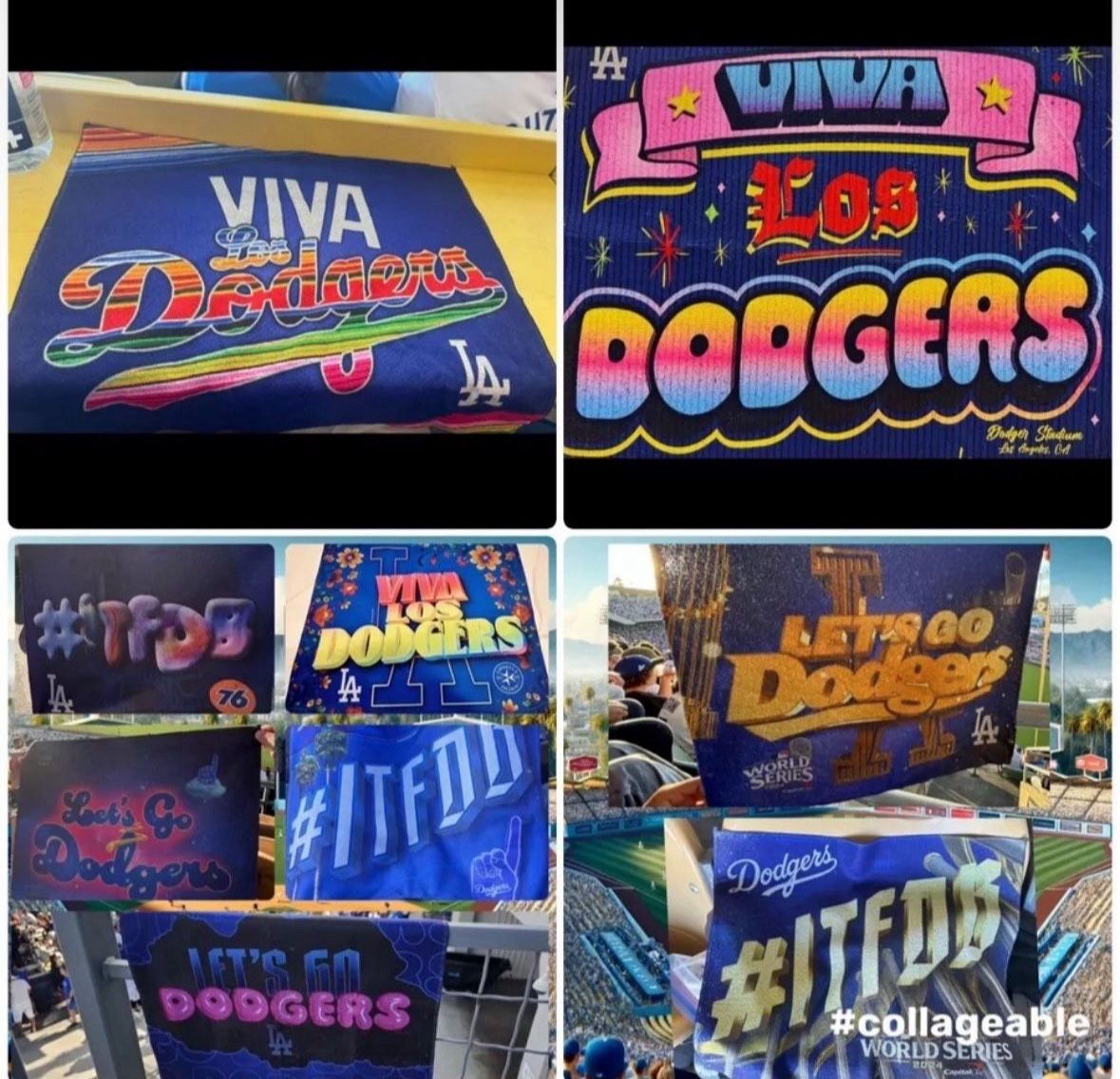 2024 Dodgers COMPLETE rally towels NLDS NLCS WORLD SERIES TOWELS 9 GAMES