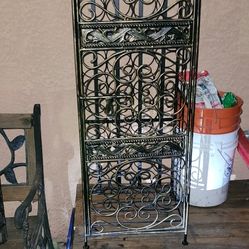 Wine Rack,  Wrought Iron Heavy Duty 