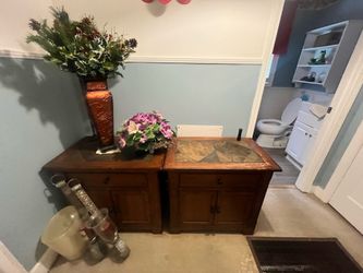 Bed and bedside tables