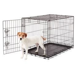 BRAND NEW IN BOX :Fold & Carry Single Door Collapsible Wire Dog Crate, Med/Large