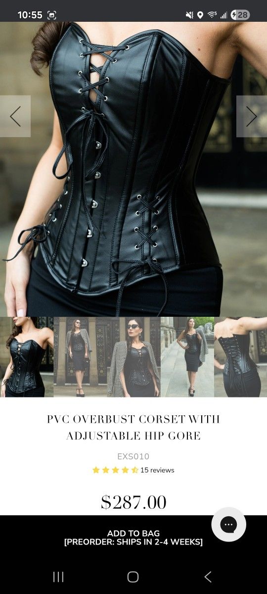 PVC Overbust Corset 