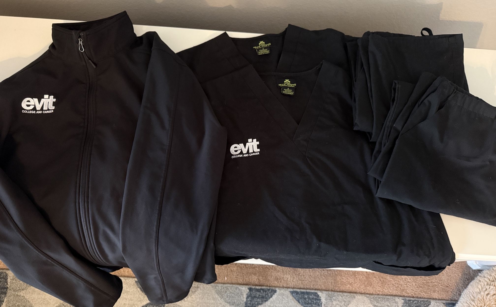 EVIT embroidered cosmetology scrubs