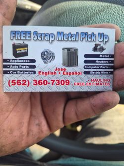 WE PICKUP UP FREE SCRAP METAL/ LEVANTO METAL GRATIS