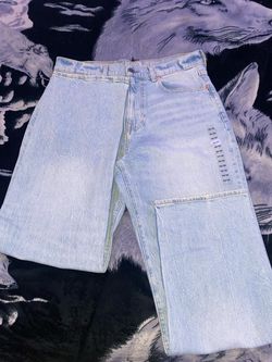 American Eagle Light Wash Baggy Wide-Leg Jeans
