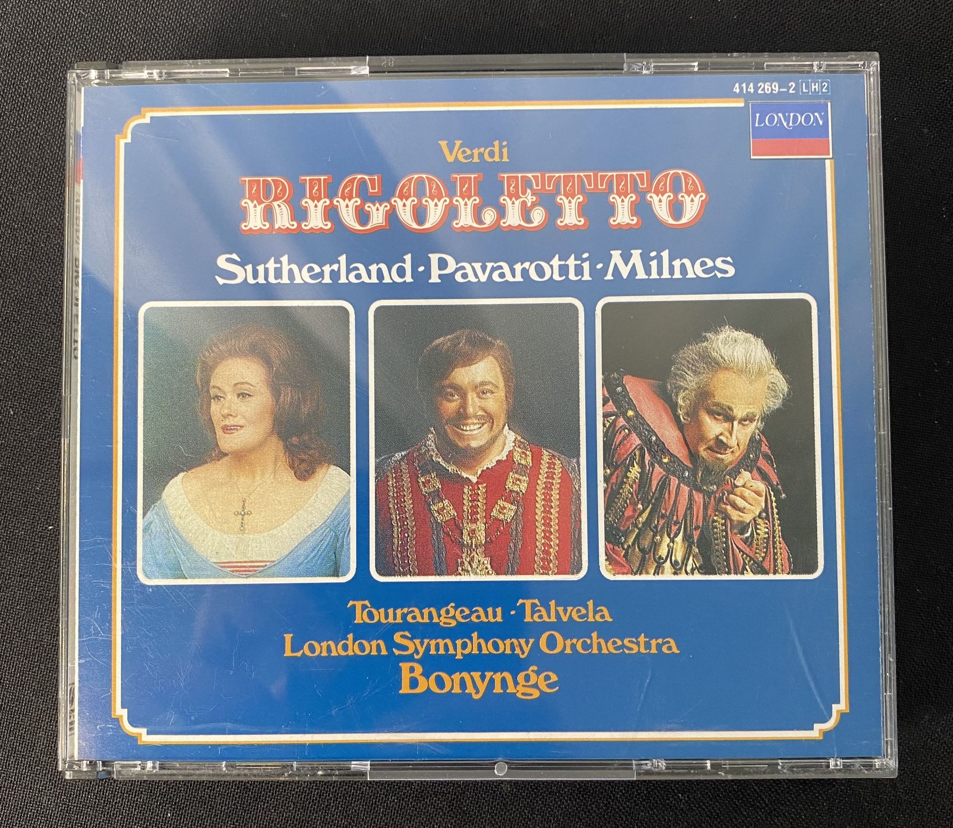 Verdi Rigoletto Sutherland Pavarotti Milnes Tourangeau Talvela London Symphony Orchestra Bonynge 2 CD London 1985 Rare