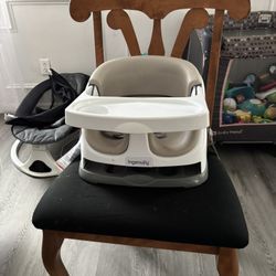 Ingenuity Baby Base 2-in-1 Booster Feeding and Floor Seat with Self-Storing Tray 