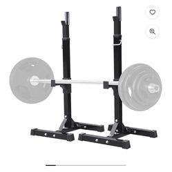 portable squat rack + 35lb 5ft bar 