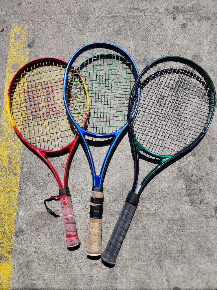 3 Tennis Rackets Pro Kennex And Wilson
