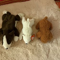  Ty Beanie Babies Bruno the Bull Terrier Dog 