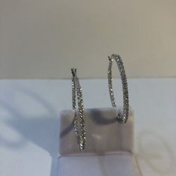 NIB Sapphire inside out large hoop earrings