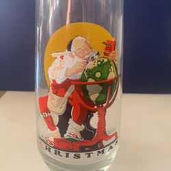 Vintage Coca-Cola 1926 Norman Rockwell Santa Glass Thumbnail