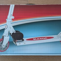 Razor A2 Kick Scooter for Kids - Wheelie Bar, Front Suspension, Lightweight, Foldable, Aluminum Frame and Adjustable Handlebars