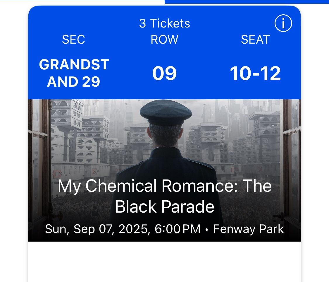 MY CHEMICAL ROMANCE TICKETS