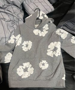 Grey denim tears hoodie