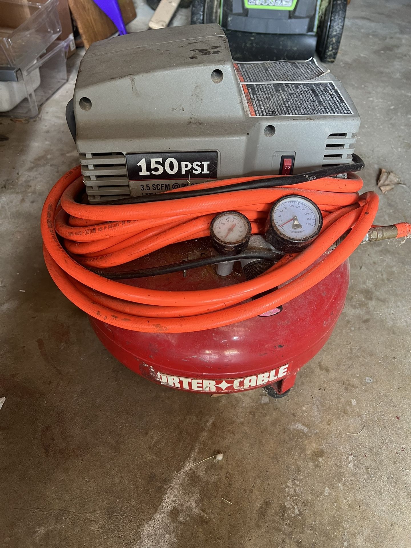 Porter-Cable 1.5 HP 6 Gallon Oil-Free Air Compressor - Reliable Power Tool!
