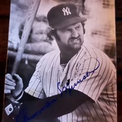 Thurman Munson Autograph photo 1978