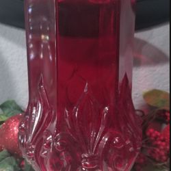 Perfect For Valentines Day Ruby Red Indiana Glassware Tiara Crystal Vase