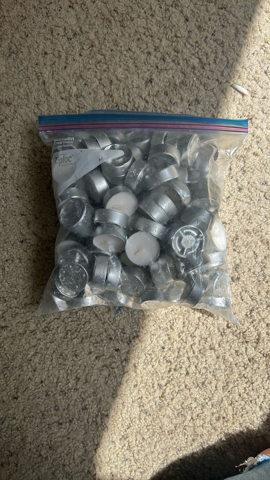 Tea Candles Large Zip Lock Bag