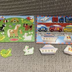 Melissa And Doug 2 Wooden Puzzles
