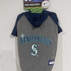 Pets First SEATTLE MARINERS Pet Dog/Cat Hoodie - Size Large MLB Licensed NEW!