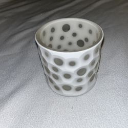 Zodax Glass Dots Vase White Texture Decor Light Or Candle Holder B014