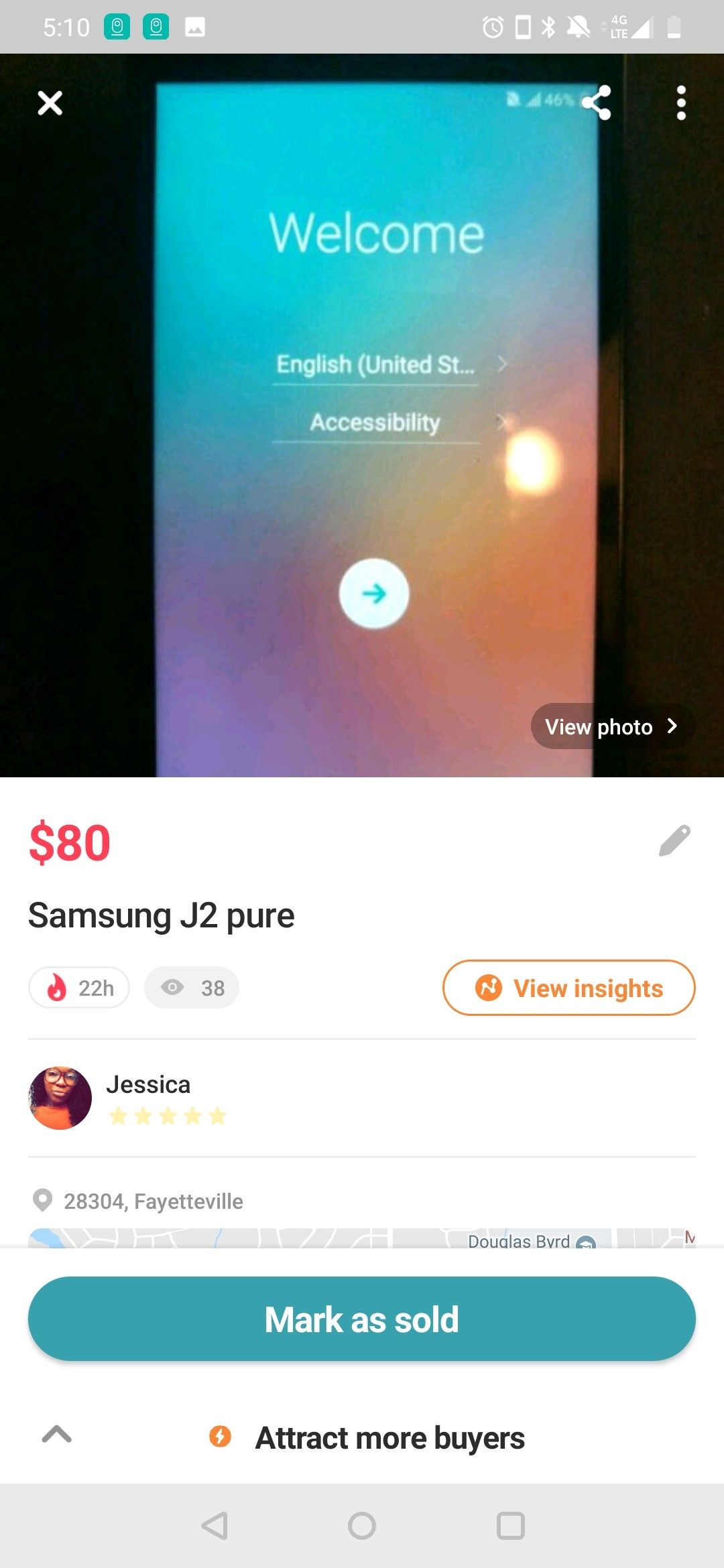 Samsung J2 pure (cricket)