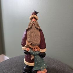 Rare Vintage Williraye Studio Coynes Company Primitive Santa w/ Child