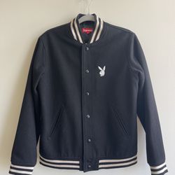 Supreme x Playboy Varsity Jacket size M Black 2011