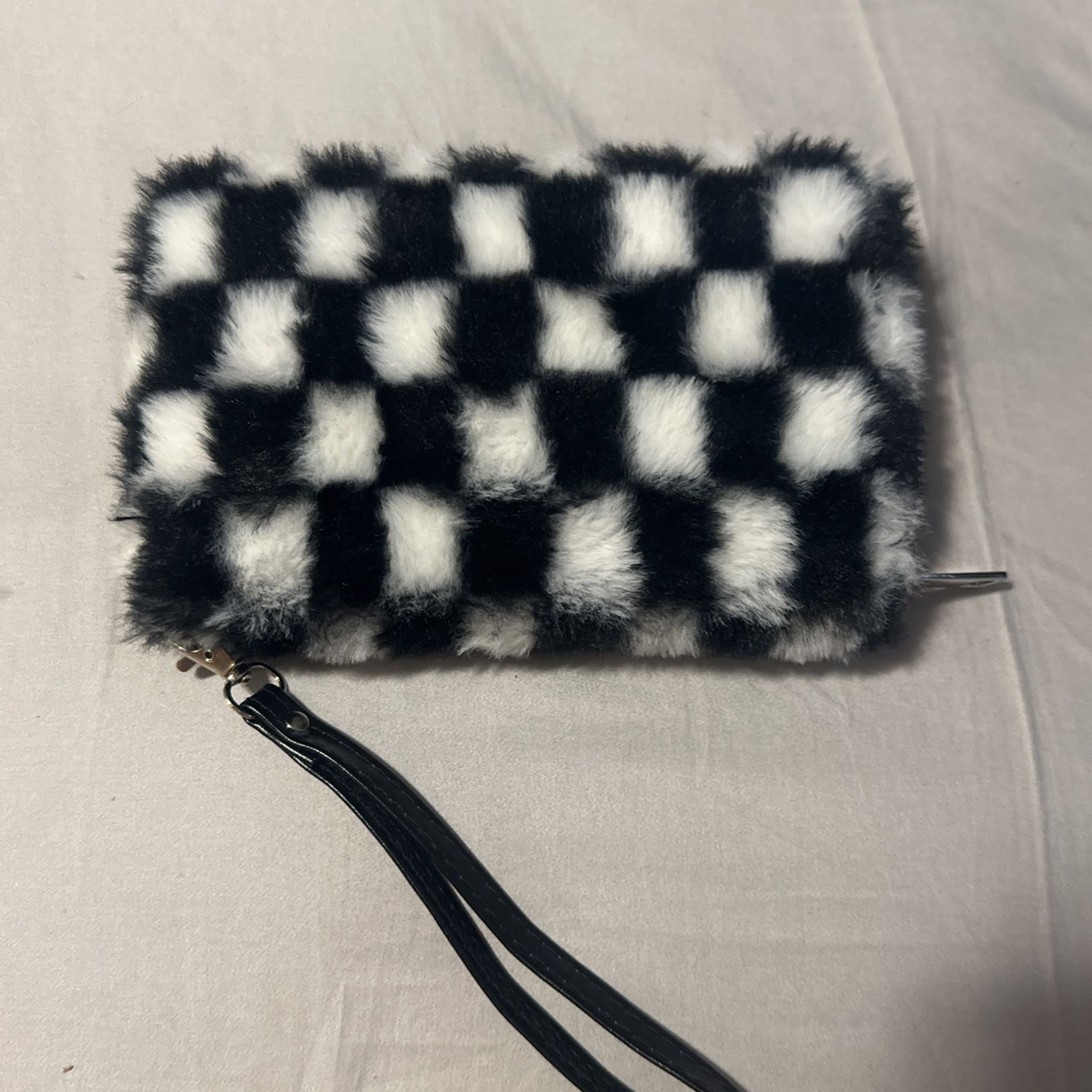Fuzzy Checkered Wallet