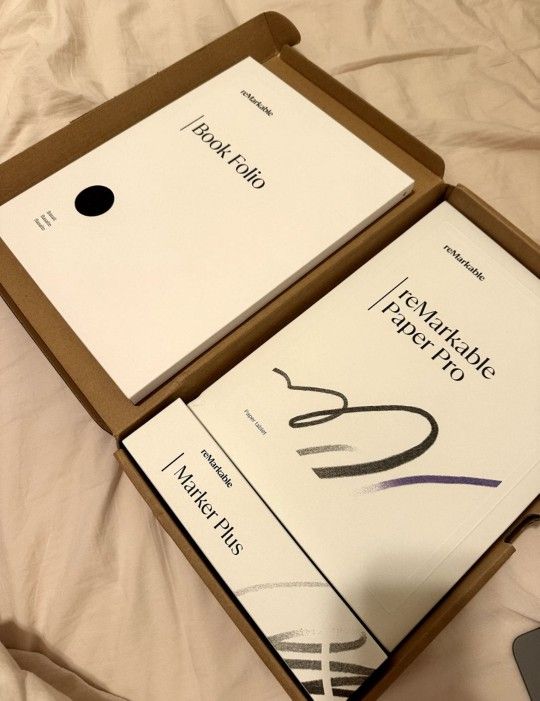 Remarkable paper pro 11.8” paper tablet with marker plus and book folio in mosaic weave