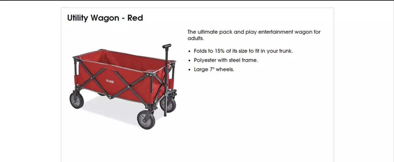 Uline Red Wagon S-21433R