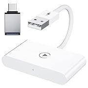 CarPlay Wireless Adapter, for Apple Wireless CarPlay Adapter for Factory Wired CarPlay 2023 Upgrade Plug & Play Dongle Converts Wired to Wireless Fast