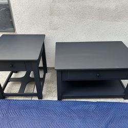 VERY NICE WOODEN SPRING HINGE RAISING TOP  COFFEE TABLE AND END TABLE CAN DELIVER LOCAL IF NEEDED