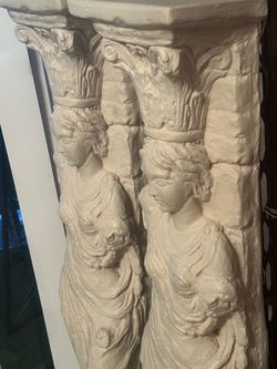 Caryatid Column Pedestal Sculpture