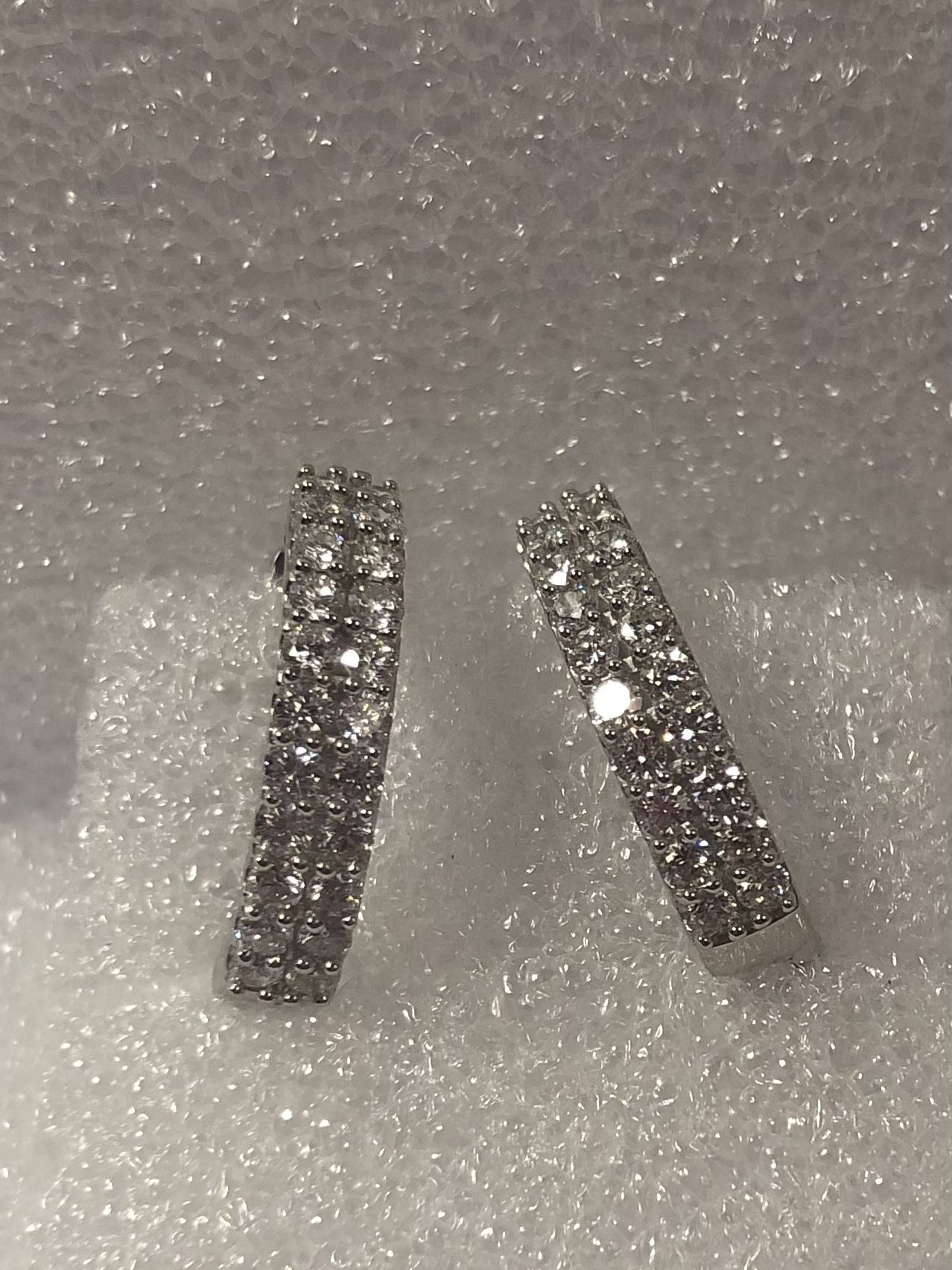 1.50 Ct Lab Grown Diamond PGL Cert. Sterling Silver earrings