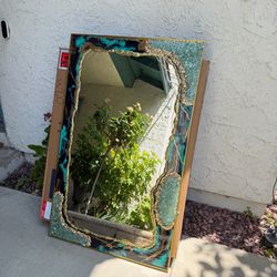 Handmade gorgeous mirror 30x48”
