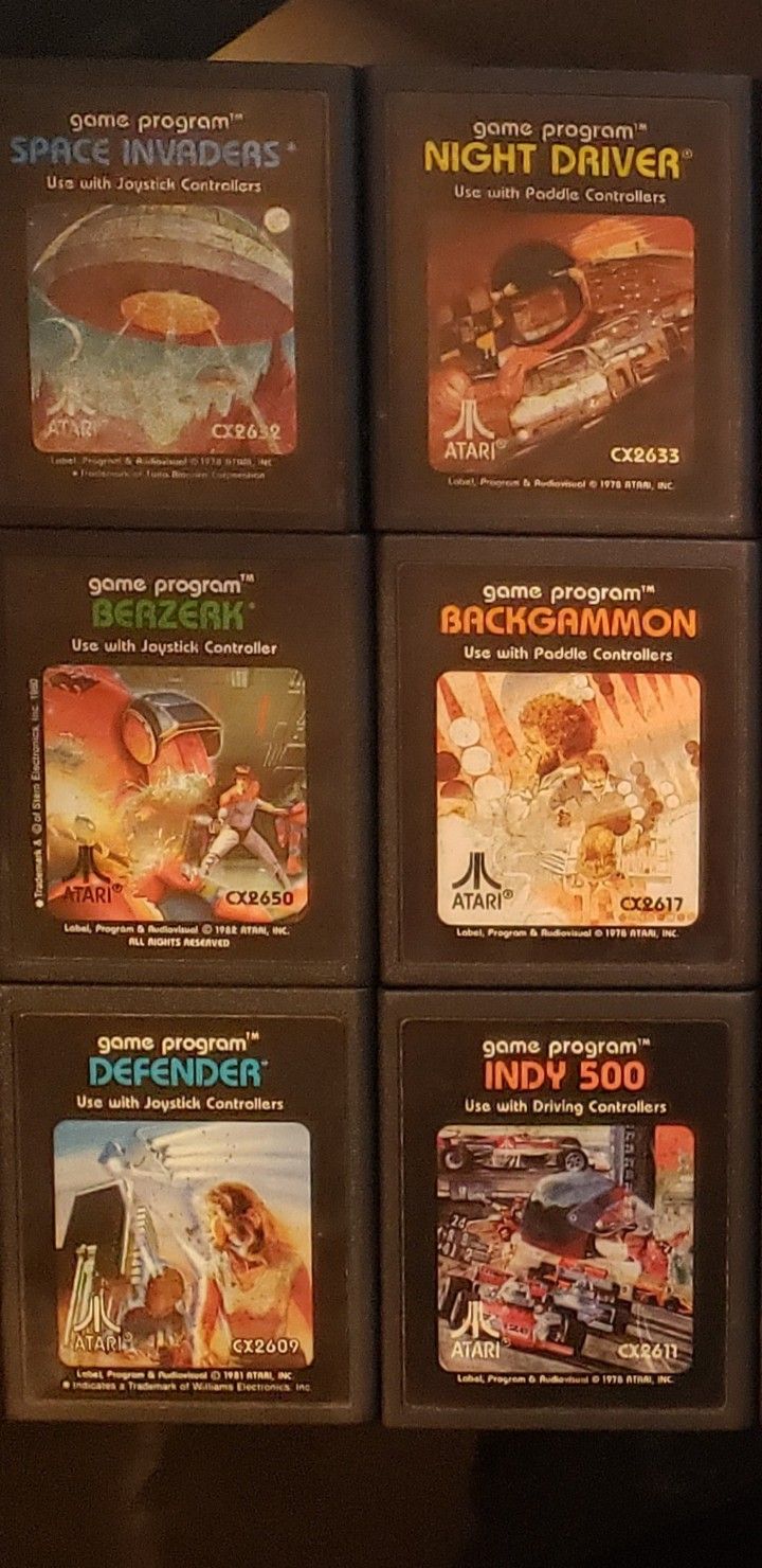 18 Atari Original Games/w Case/Vintage